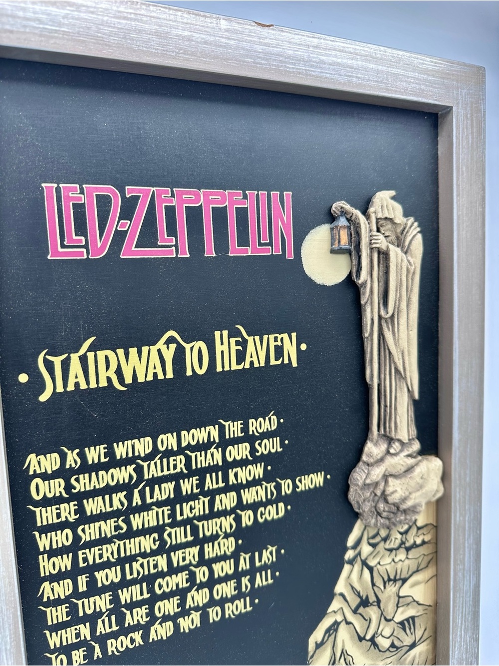 Led Zeppelin 3D Chalk Board Sign Framed Wall Hanging - Picture 2 of 9